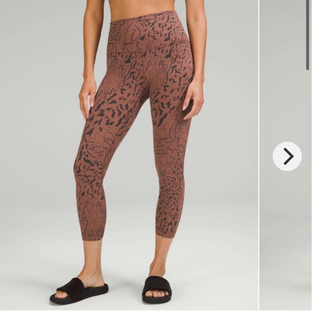 LULULEMON | Align High Rise Crop Leggings 23” Camo Copper & Gray Women’s Size 4
